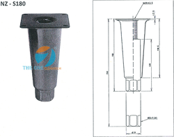 Chân đế điều chỉnh đáy vuông NZ-S180